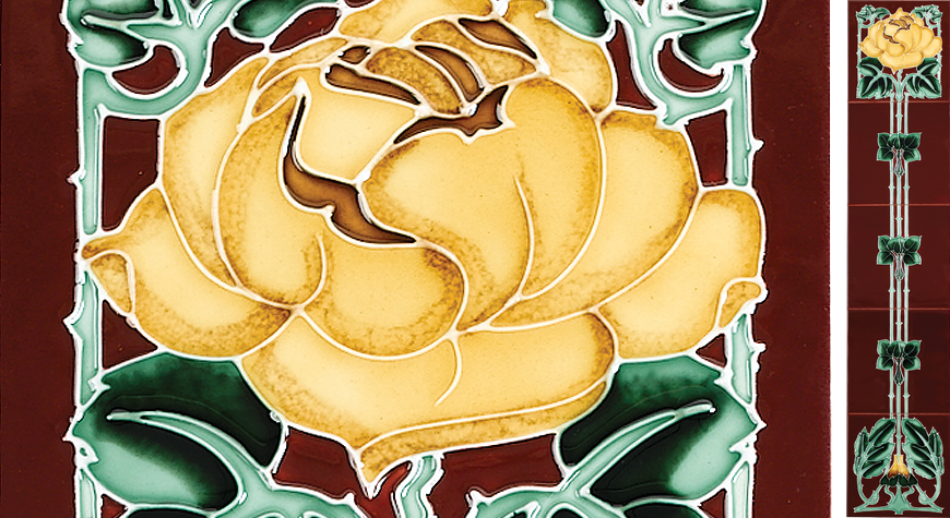 Stovax English Rose Fireplace Tiles Debrett Fires